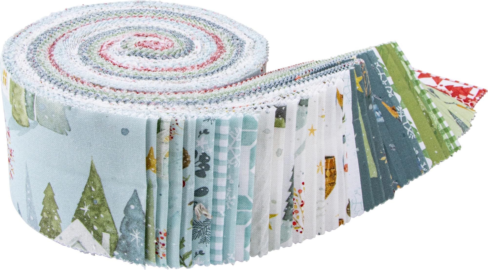 Lisa Audit Magical Winterland Rolie Polie 40 2.5-inch Strips Jelly Roll Riley Blake RP-14940-40