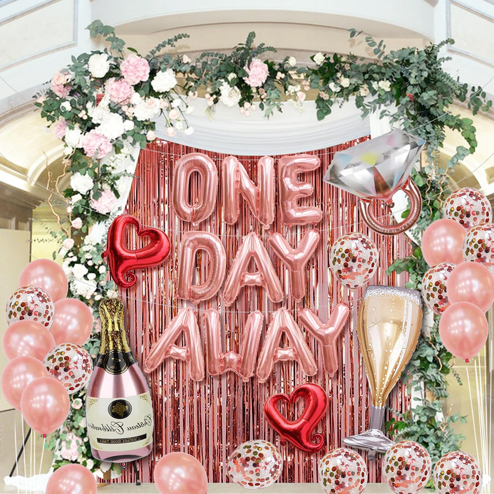 One Day Away Rehearsal Dinner Decorations Wedding Rehearsal Dinner Decorations One Day Away Balloons Banner The Night Before Wedding Rehearsal Decorations Bridal Shower Engagement Wedding Rehearsal