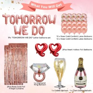 Wedding Rehearsal Dinner Decorations Rehearsal Dinner Decor One Day Away The Night Before Wedding Rehearsal Decorations Tomorrow We Do Balloons Banner Bridal Shower Engagement Wedding Rehearsal Decor