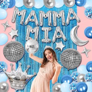 Mamma Mia Party Decorations Dancing Queen Party Decorations 17 Mamma Mia Balloons Banner Disco Mamma Mia Birthday Party Decoration Mamma Mia Bachelorette Party Decoration For Bridal Shower Wedding