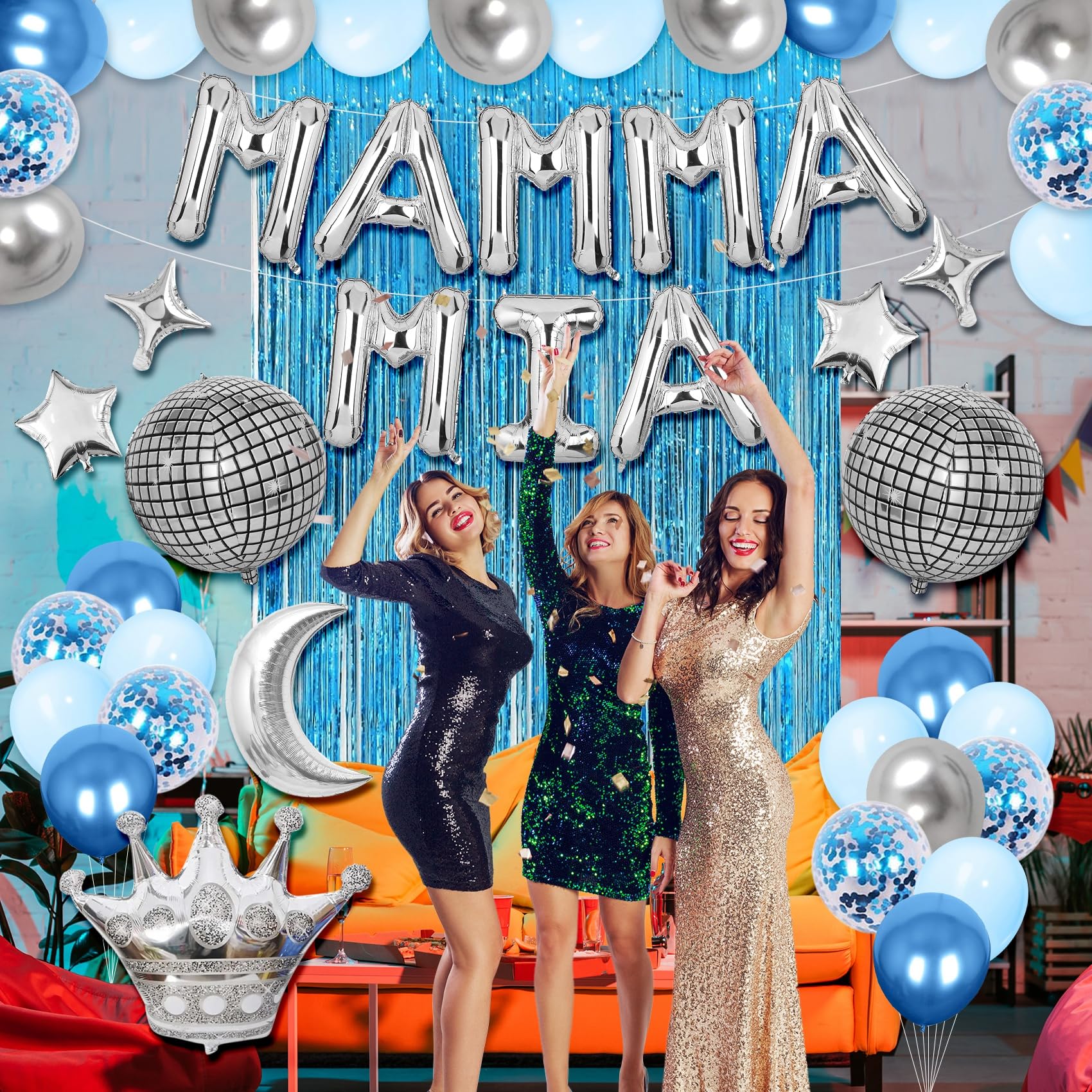 Mamma Mia Party Decorations Dancing Queen Party Decorations 17 Mamma Mia Balloons Banner Disco Mamma Mia Birthday Party Decoration Mamma Mia Bachelorette Party Decoration For Bridal Shower Wedding