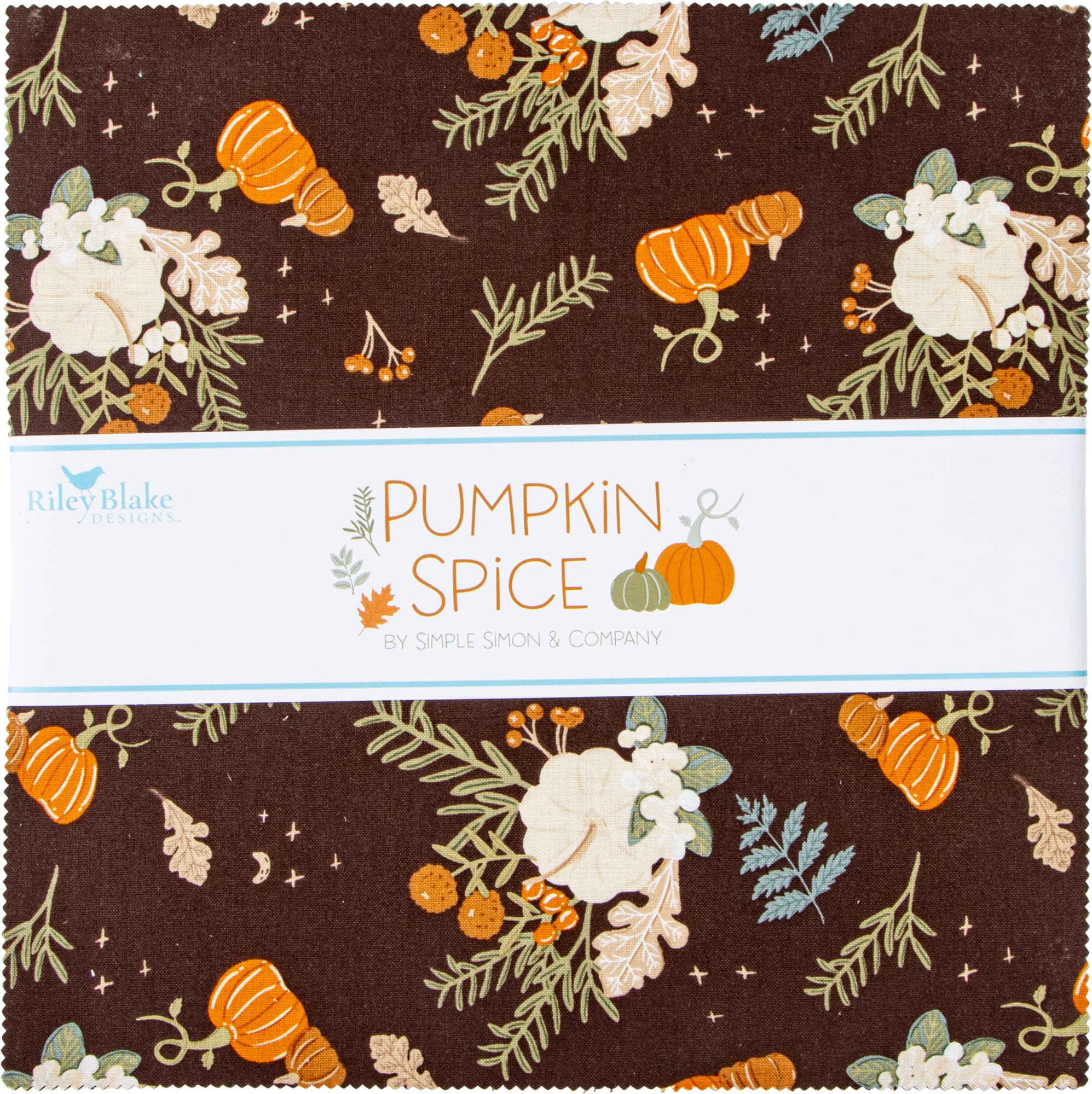 Simple Simon & Company Pumpkin Spice 42 10-inch Squares Layer Cake Riley Blake 10-14990-42