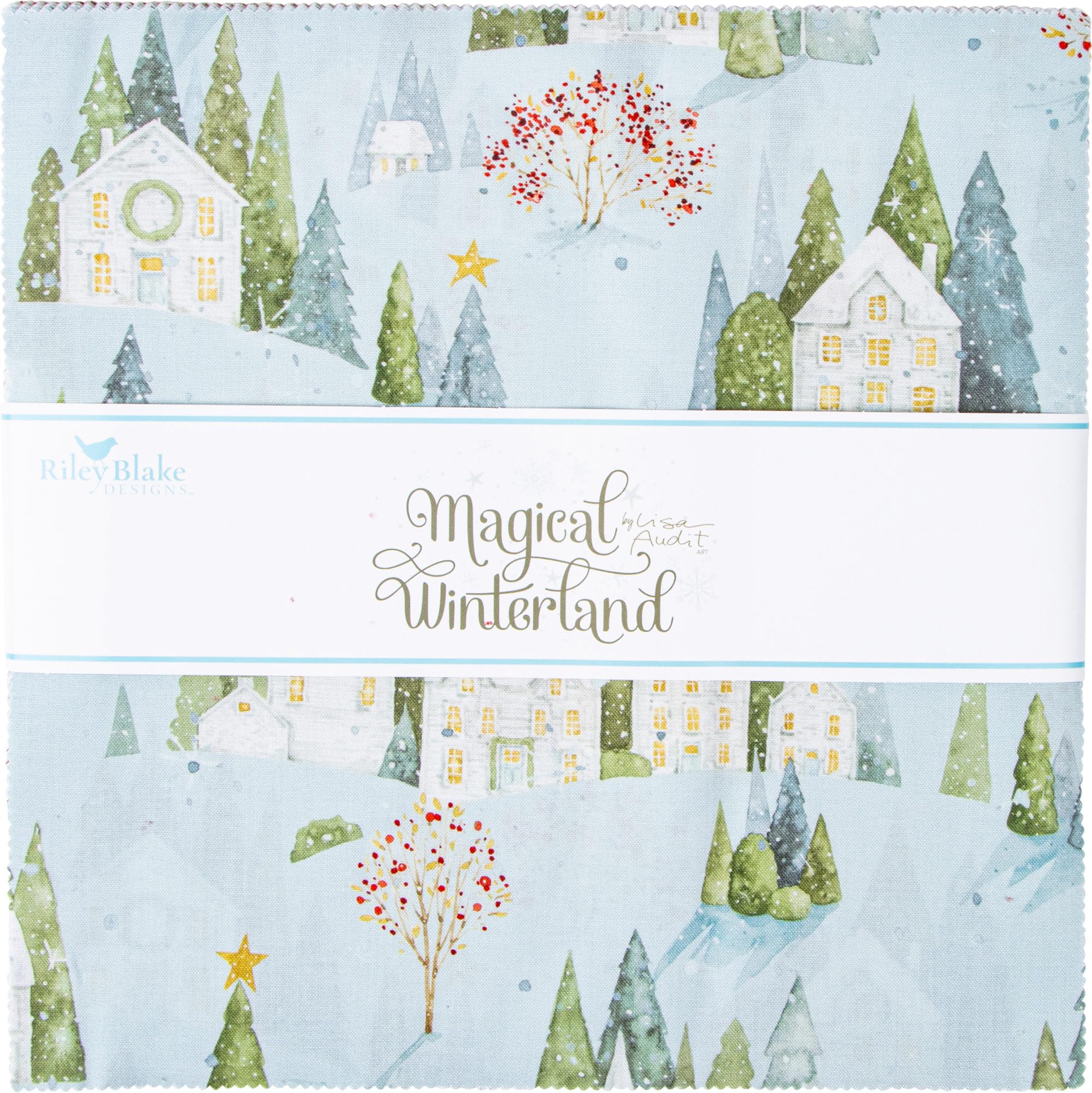 Lisa Audit Magical Winterland 10" Stacker 42 10-inch Squares Layer Cake Riley Blake 10-14940-42