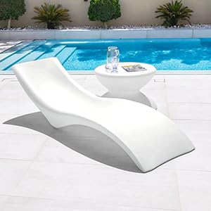 Generic Pool Lounge Chairs - Inside Pool & Sun Shelf Lounge Chair - Compatible with All Pool Types - Up to 9"" in The Water, White