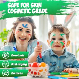 nsxsu 12 Colors Face Paint Sticks for Kids, Washable Face Painting for Toddlers and Students, Birthday Makeup Party Supplies, Kids Stocking Stuffers, Mess-Free Girls Boys Face Painting Kits