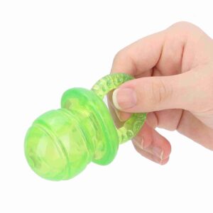 ZJchao Red Dog Pacifier Toy, 5Pcs Pet Teething Sounding Chew Toy for Aggressive Chewers (Green)