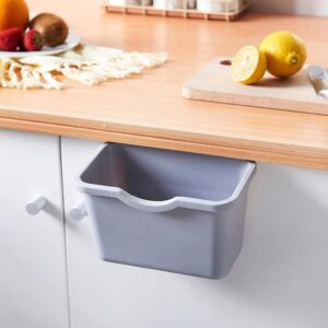 Kcjhagbd Kitchen Wall Mounted Hanging Waste Bin for Cabinet Doors Small Trash Can Garbage Basket for Car Rubbish Container Compost Basket for Kitchen