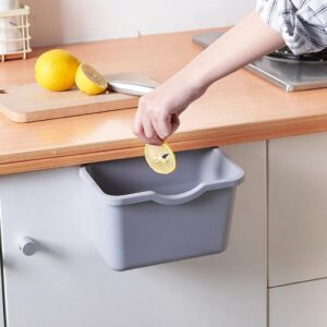 Kcjhagbd Kitchen Wall Mounted Hanging Waste Bin for Cabinet Doors Small Trash Can Garbage Basket for Car Rubbish Container Compost Basket for Kitchen