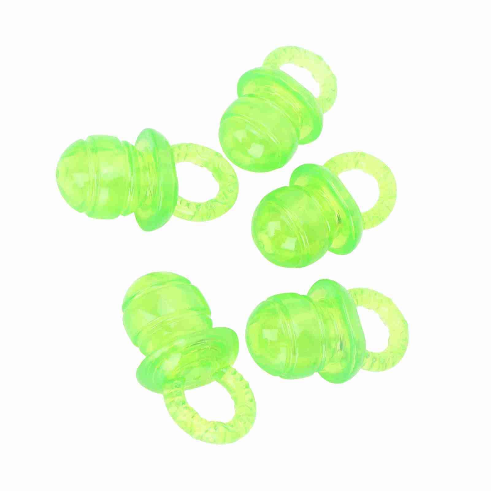 ZJchao Red Dog Pacifier Toy, 5Pcs Pet Teething Sounding Chew Toy for Aggressive Chewers (Green)