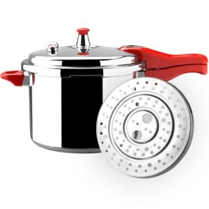 magefesa ® avant red pressure cooker, 6.2 quart, made of very resistant aluminum, compatible with gas, electric, ceramic stoves, pressure canner, canning cooker pot, stove top instant fast cooking