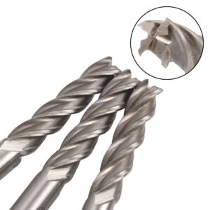 JMIATRY 8 Packs 1/4 inch End Mill 4 Flute Straight Milling Cutter HSS end Mill 1/4 inch Square Nose Straight Shank CNC Bits 1/4 Shank End Mills for Wood Steel, Titanium (6.35mm,4T)