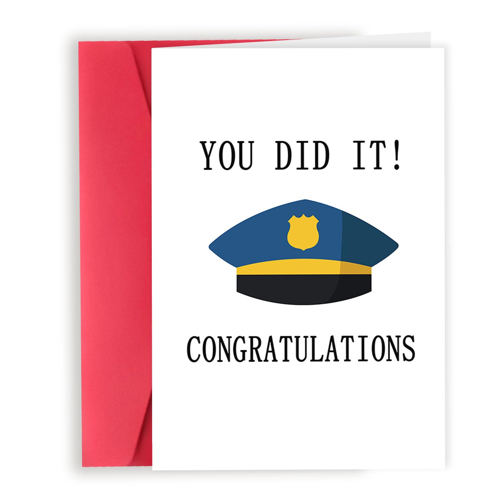 Londue Police Academy Graduation Gifts Card, Police Graduation Gift, Policeman Congratulation Card for Him Her, Gifts for Police Officer, You Did It Card