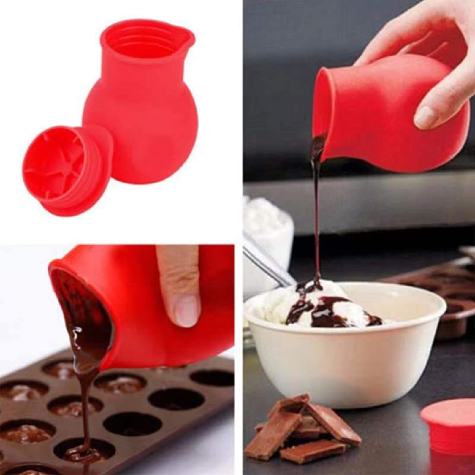 Chocolate Melting Pots Silicone Chocolate Melters Microwave Safe Butter Cheese Candy Sauce Melter Melting Chocolate Silicone Chocolate Melting