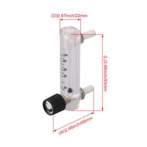 CNBTR LZM-6 Flow Meter 100-1000ml/min for Oxygen Gas Air Flow Control Detect Pack of 3