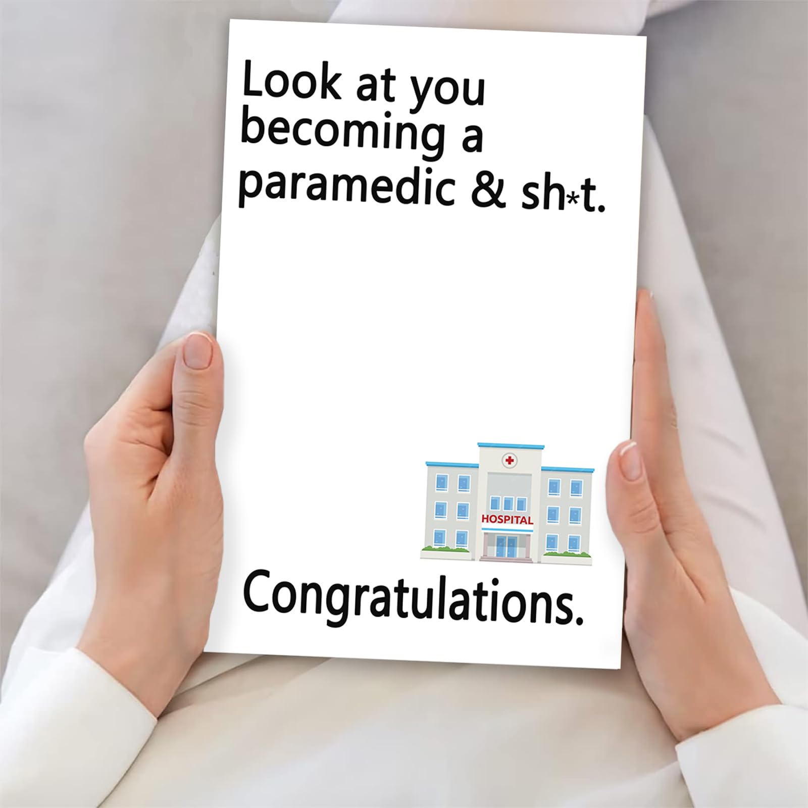 Missonemi Paramedic Graduation Card, Funny New Paramedic Card, Graduation Card For Nursing School Graduate - Look At You Becoming A Paramedic