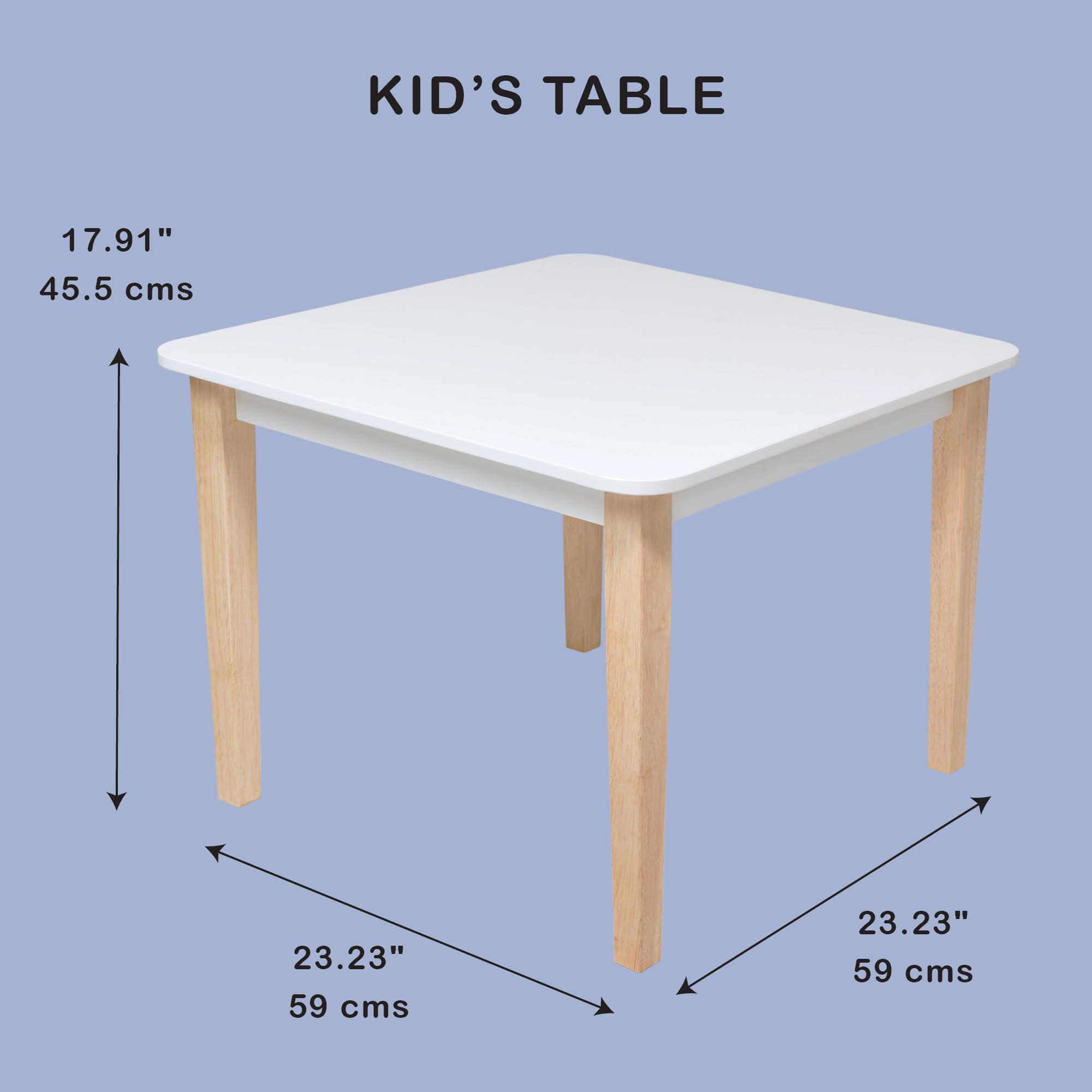 Mentari Toys - Kid’s Table - Wooden Easy Clean Table - Children’s Playroom, Classroom Furniture - Sturdy Table for Play and Learning - Age 3+