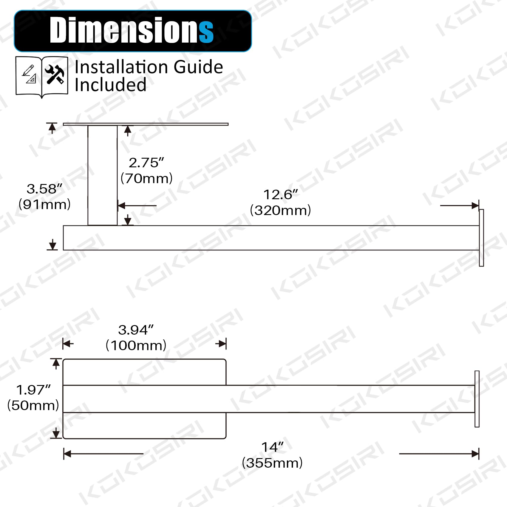 KOKOSIRI Paper Towel Holder Self-Adhesive Bar Under Cabinet for Kitchen Towel Oil Rubbed Bronze Stainless Steel Wall Mounted Rack, B3012ORB