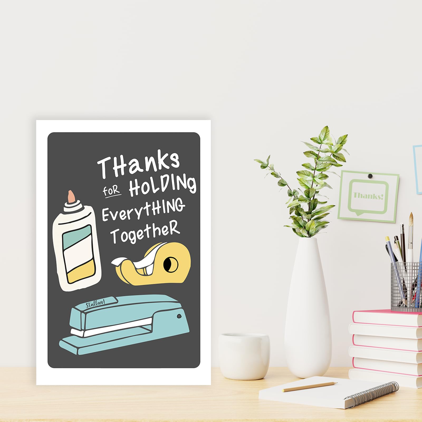 Missonemi Funny Appreciation Card for Him Her, Sweet Thank You Card for Women Men, Holding Everything Together, Friendship, Co Worker, Teacher