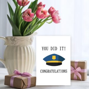 Londue Police Academy Graduation Gifts Card, Police Graduation Gift, Policeman Congratulation Card for Him Her, Gifts for Police Officer, You Did It Card