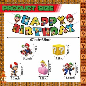 Cartoon Happy Birthday Banner for Cartoon Birthday Decorations Party Supplies Banner for Kids Cartoon Party Supplies