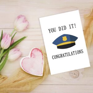 Londue Police Academy Graduation Gifts Card, Police Graduation Gift, Policeman Congratulation Card for Him Her, Gifts for Police Officer, You Did It Card