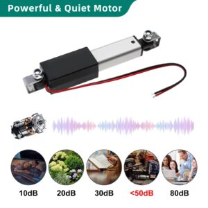 Stroke 125mm 40N 5 Inch Mini Linear Actuator 12V Force 9lbs Electric Linear Motion Actuators High Speed 0.6"/sec for Robotics,Home Automation with Mounting Brackets