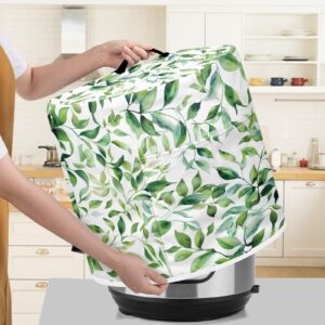 Wiryuouvt Fresh Green Leaves Pot Covers for Instant Pot Accessories 6 Quart Small Appliance Covers Blender Cover Dust Cover for Kitchen Living Room Table Dust Resistant