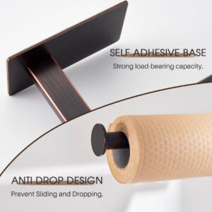 KOKOSIRI Paper Towel Holder Self-Adhesive Bar Under Cabinet for Kitchen Towel Oil Rubbed Bronze Stainless Steel Wall Mounted Rack, B3012ORB