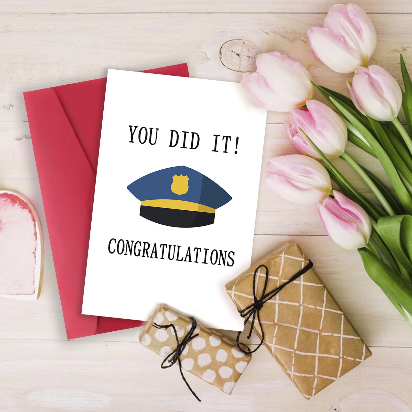 Londue Police Academy Graduation Gifts Card, Police Graduation Gift, Policeman Congratulation Card for Him Her, Gifts for Police Officer, You Did It Card