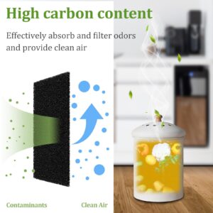 12Pcs Charcoal Filters for Kitchen Compost Bin 12cm Square Activated Carbon Compost Bin Filters Efficient Replacement Compost Filters Compost Bin Kitchen Charcoal Filter 5mm Thick for Countertop Bin ○