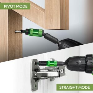 Litorange 4PCS 90mm & 145mm Magnetic Pivoting Impact Screwdriver Drill Bit,1/4" Hex Pivoting bit holder, With 2 x 25mm PZ2 & PH2 Bits Rotary Drill Extension Bit Holder for Narrow Spaces or Corners