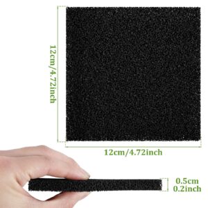 12Pcs Charcoal Filters for Kitchen Compost Bin 12cm Square Activated Carbon Compost Bin Filters Efficient Replacement Compost Filters Compost Bin Kitchen Charcoal Filter 5mm Thick for Countertop Bin ○