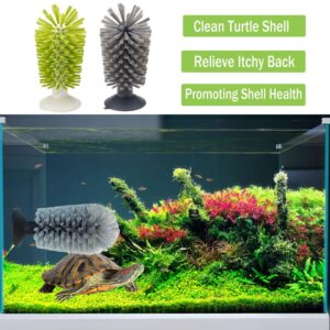 4 Pack Turtle Brush - Turtle Shell Cleaning Brush with Suction Cup for Tank Remove Aquatic Mud Dirt Tortoises Back Scratches Brush Promoting Shell Health for Red Eared Slider Turtle (4 Pack)