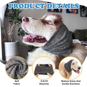 Rislobx Dog Calming Head Cover Sleeves, Dog Neck Ear Warmer, Dogs Ear Wraps for Noise Protection for Anxiety Relief and Calming (Grey S)