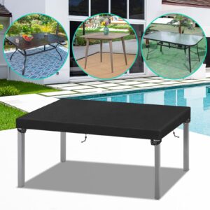 Kovshuiwe 43.3x43.3x5.9in Garden Table Cover, Patio Table Top Cover Set,Garden Furniture Cover Fitted Outdoor and Indoor Use, Waterproof Table Cover, 420D Oxford Fabric