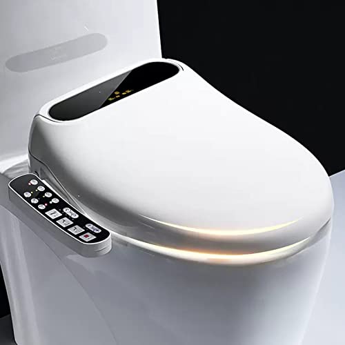 MAVJXHRB Electric Bidet Toilet Seat, Intelligent Toilet Heated Seat, WC Toilet Bidet Cover, Self Cleaning Nozzle, LED Display, WC Toilet Bidet Cover Toilet Seat Lid