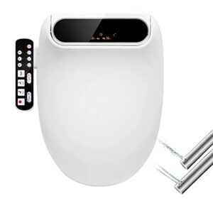 mavjxhrb electric bidet toilet seat, intelligent toilet heated seat, wc toilet bidet cover, self cleaning nozzle, led display, wc toilet bidet cover toilet seat lid