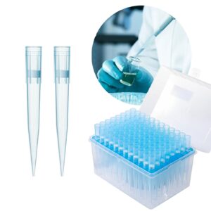 estresen 1000ul filter pipette tips 100pcs x 1rack, rnase dnase free, pryogen safe, universal micropipette tips with filter, filtering tips for pipettor