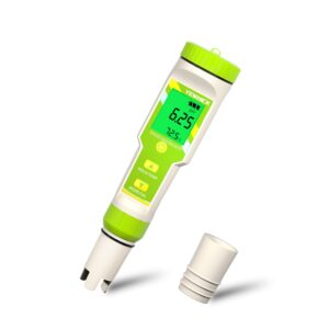 yewhick pool salt tester ph meter, digital 5 in 1 ph ec tds temp salinity tester for saltwater pool hot tubs spa aquarium, ph and ec ppm meter for nutrients growing