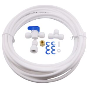 evertechpro ice maker installation kit with 25 feet of plastic tubing and fittings