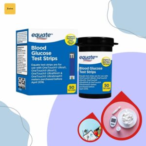 Zwivo Blood Glucose Test Strips Bundle with Equate Blood Glucose Test Strips 50ct & Travel Pouch Compatible with One Touch Ultra Test Strips, One Touch Ultra 2 Test Strips, Diabetic Test Strips