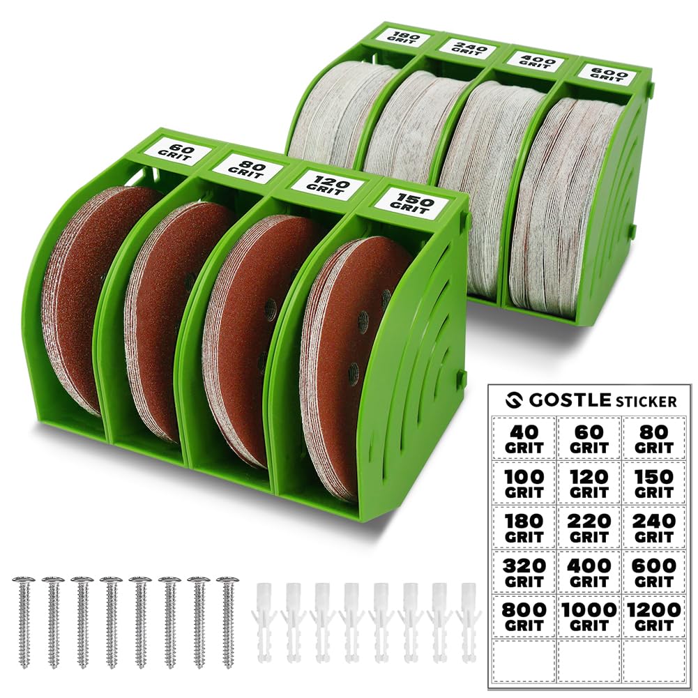 5 Inch Professional Sanding Discs Tool Storage Boxes Set - Efficient Organization, Offset Snap-On Connection, Grit Classification, Space-Saving Design, Versatile Application - 8 boxes