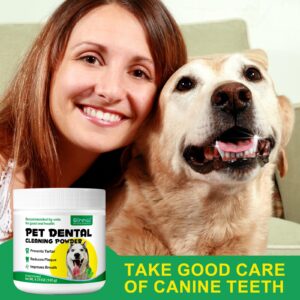 Dog Teeth Cleaning Powder,Dog Dental Powder with Probiotics Effectively Remove Tartar,Plaque,Stains,Bad Breath,Dog Teeth Cleaning Power Support Oral Care for Small,Medium,Large Dogs,4.23oz