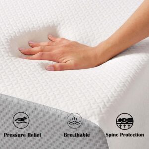 VFD 6 inch Full Size Memory Foam Mattress, Soft Plush Feel, White