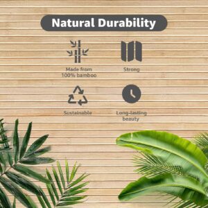 Art3d Natural Bamboo Wall Panel for Interior Wall Decor, Renewable Pole Wrap Wainscoting Paneling for Wall Ceiling Furniture Cabinet Office, 48 x 96 Inch - Carbonized