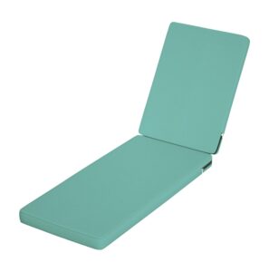 elvoki chaise lounge outdoor patio furniture cushions | 72x21 water-resistant patio chair cushions | durable, high-density foam outdoor chair cushions for pool lounge chairs (teal)