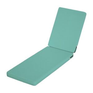 Elvoki Chaise Lounge Outdoor Patio Furniture Cushions | 72x21 Water-Resistant Patio Chair Cushions | Durable, High-Density Foam Outdoor Chair Cushions for Pool Lounge Chairs (Teal)