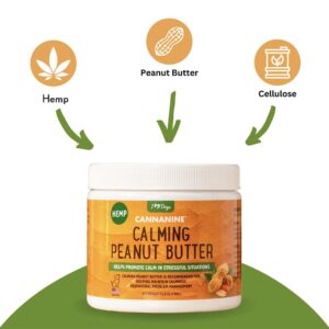 iHeartDogs Hemp Calming Peanut Butter for Dog Anxiety - Helps Promote Calm in Stressful Situations