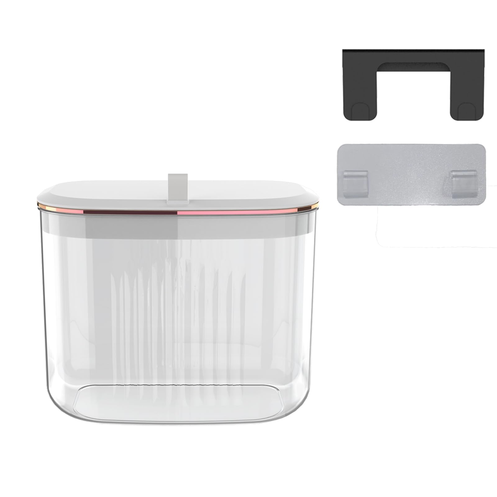 Wall Mounted Laundry Storage, Transparent Lint Holder Bin, Space-Saving Trash Container Hanging on Dryer, Washer or Wall Mount