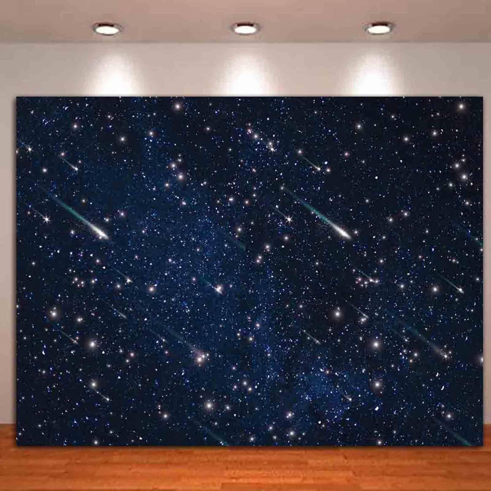 Night Sky Star Universe Space Starry Photo Backdrops Galaxy Stars Children Boy Kids Boy or Girl Birthday Party Decor Photo Background Banner 7x5FT